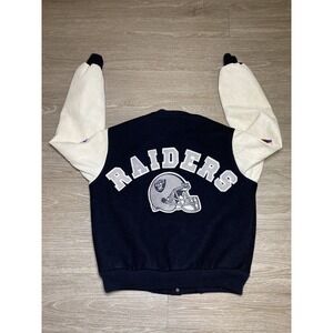 Vintage Chalk Line Oakland Raiders NFL Varsity Letterman Jacket Men Size MEDIUM